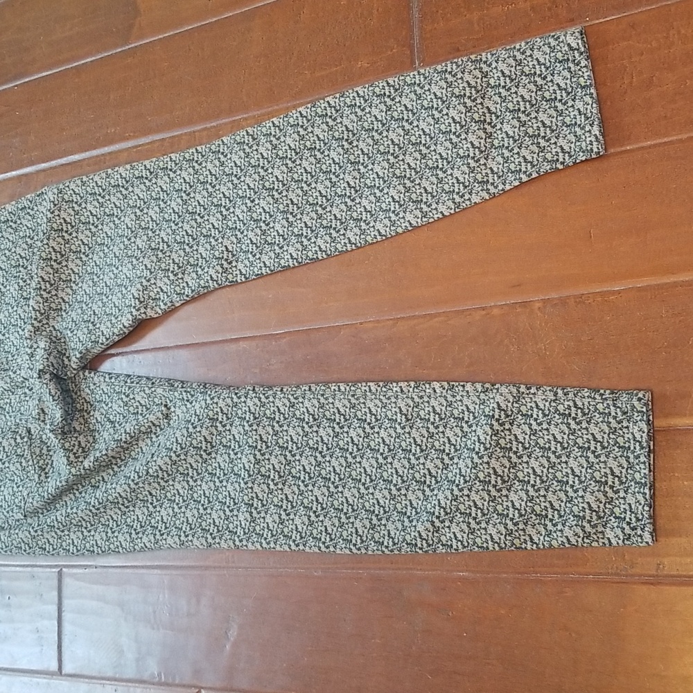 Cabi Womens Ditsy Olive Green Stretch Skinny Jean's Size 4 - Picture 13 of 13